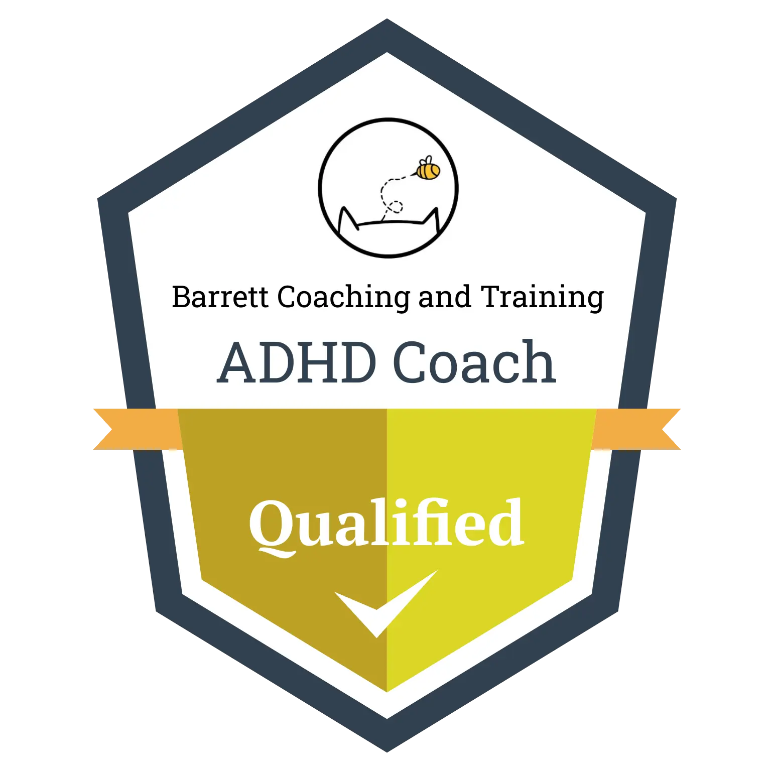 Qualified ADHD Coach accreditation badge