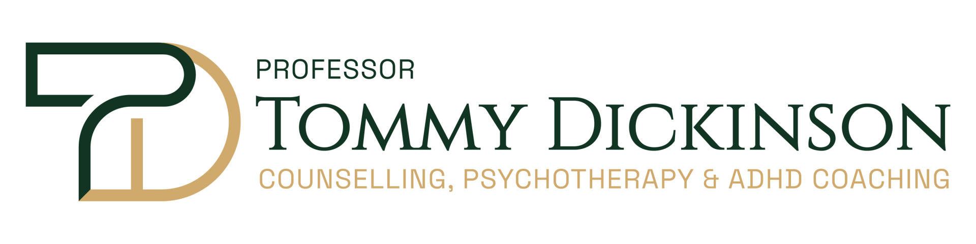 Professor Tommy Counselling, Psychotherapy and ADHD Coaching logo.